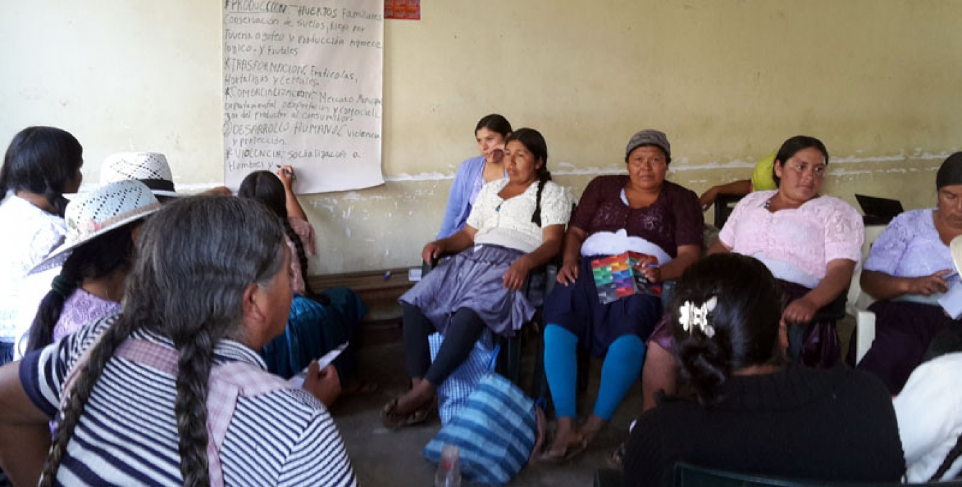 Mujeres del Cono Sur de Cochabamba debaten propuestas para su empoderamiento