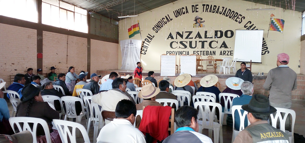 Productores de Anzaldo plantaeron propuestas para fortalecer la agricultura familiar campesina