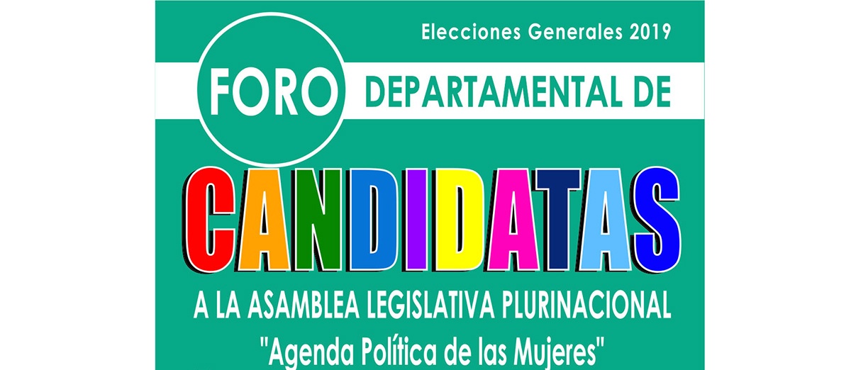 En La Paz realizarán foro departamental de candidatas a la Asamblea Legislativa Plurinacional