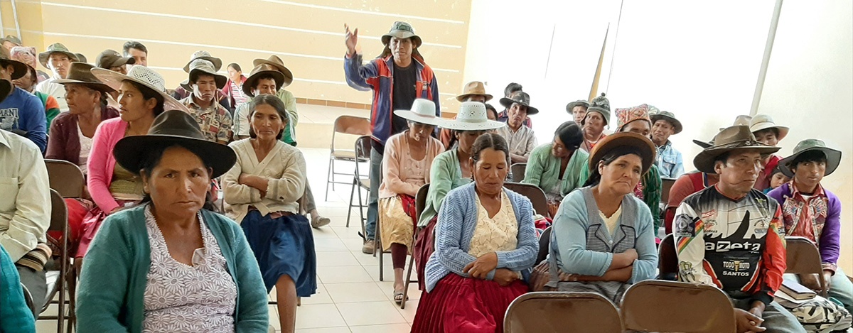 Organizaciones campesinas de Acasio elaboran su agenda de desarrollo productivo y gestión de recursos naturales