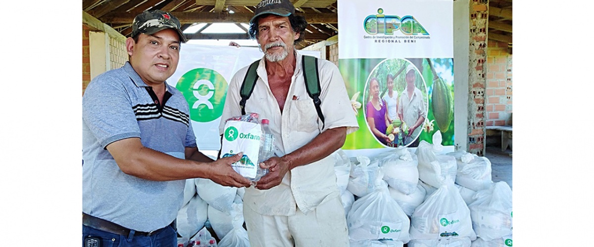 Familias campesinas del municipio de San Javier en Beni recibieron ayuda humanitaria