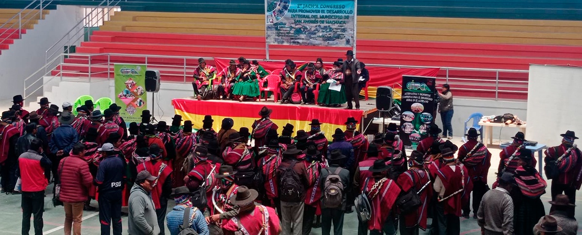 Implementar alternativas resilientes ante la sequía y escasez de agua, fue la demanda principal en el “Primer Jacha Congreso de Desarrollo Integral del Municipio de San Andrés de Machaca”.