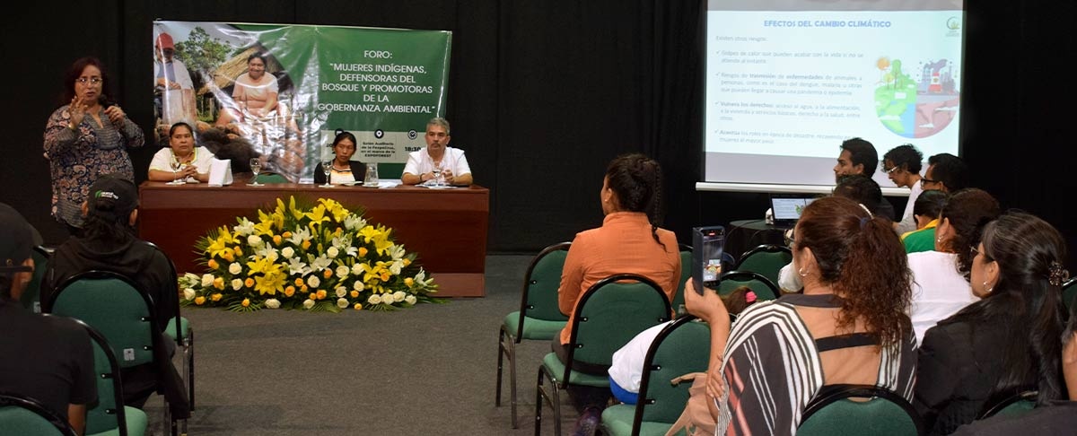 Historias de mujeres indígenas, convertidas en defensoras del bosque y promotoras de la gobernanza ambiental se visibilizan en la EXPOFOREST 2023
