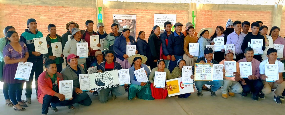 Líderes del municipio de Pojo, reciben certificación como Gestores Comunitarios en Democracia y en Gobernanza de los Recursos Hídricos
