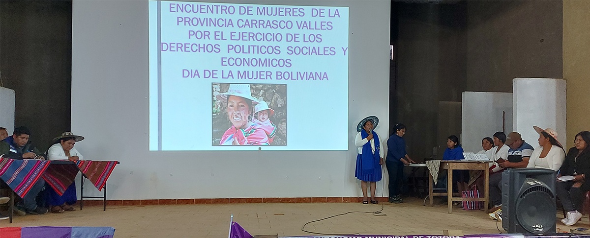 Mujeres de la Provincia Carrasco Valles identifican acciones estratégicas para el ejercicio de sus derechos sociales, políticos y económicos