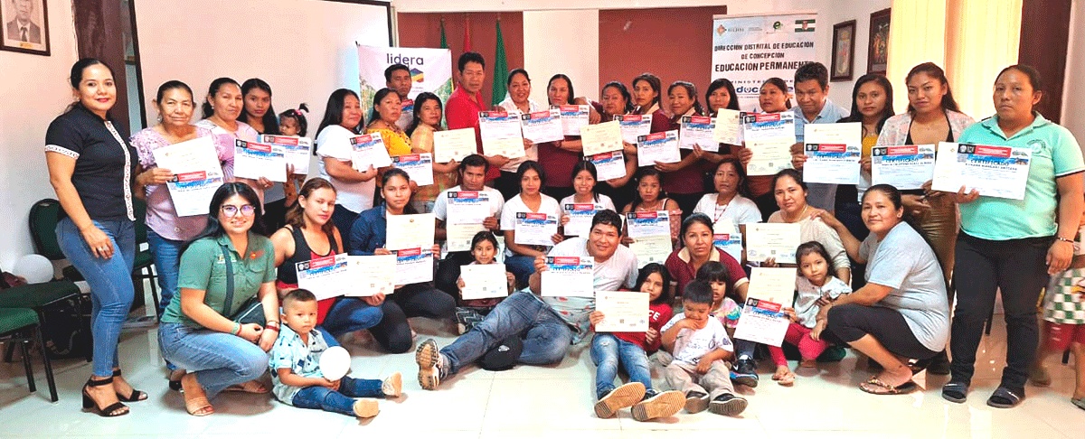 Jóvenes y mujeres indígenas de San Ignacio de Velasco y Concepción se certifican como líderes y lideresas para la transformación social