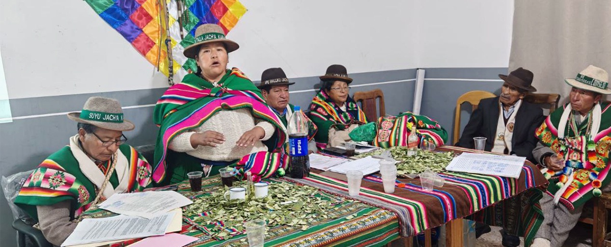 Autoridades originarias de Suyu Jacha Karangas fortalecen la defensa de sus territorios a través de la Justicia Indígena Originaria Campesina