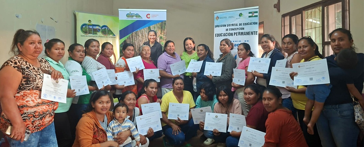 33 mujeres indígenas guarayas se certifican como promotoras comunitarias en prevención de la violencia de género