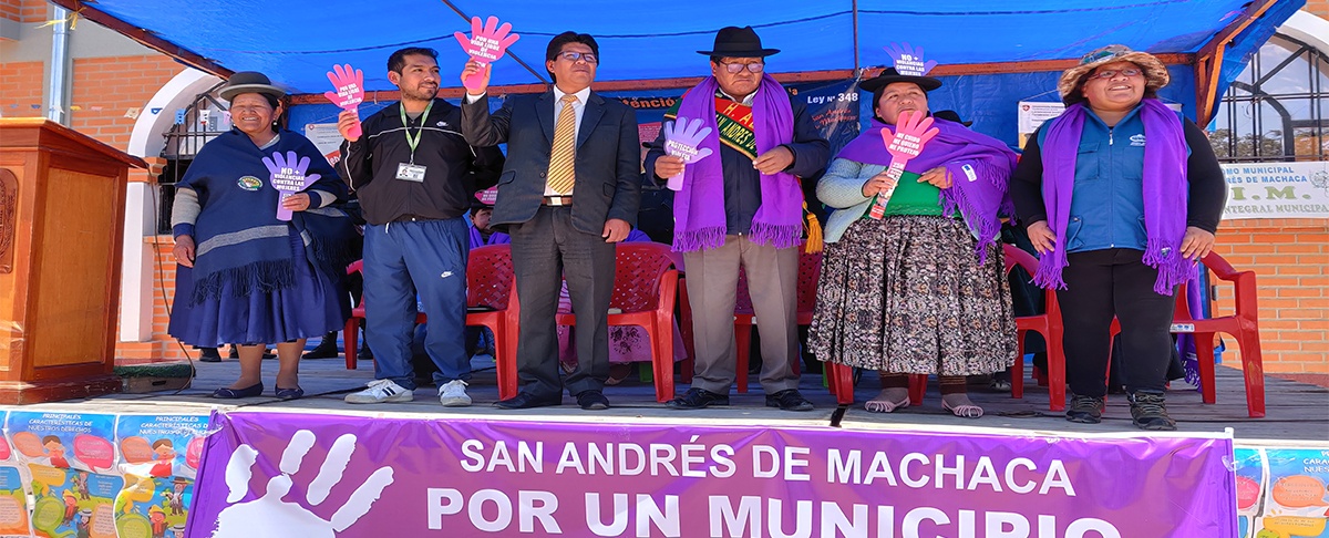 San Andrés de Machaca se moviliza por una vida libre de violencias en el Día Internacional de la Eliminación de la Violencia contra las Mujeres