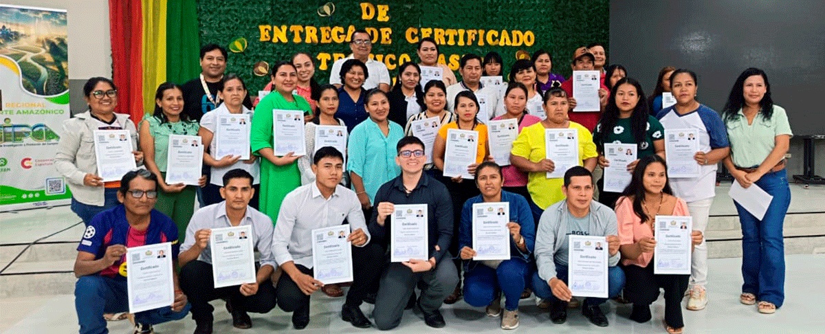 Certificación técnica impulsa liderazgo y emprendimientos en el norte amazónico boliviano