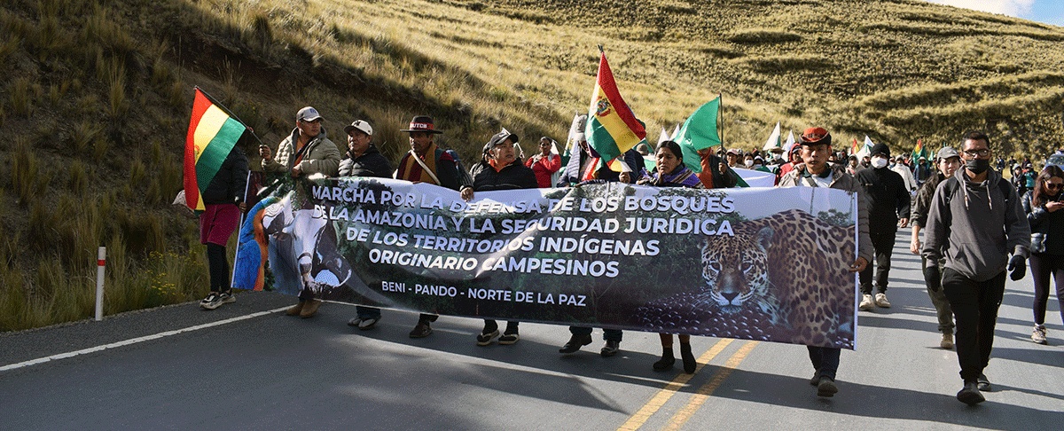 La marcha indígena campesina llega a La Paz y visibiliza su demanda por la defensa del territorio