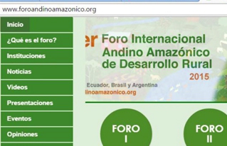 Foro Andino Amazónico de Desarrollo Rural actualiza su portal