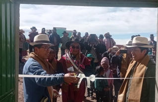 Inicio del funcionamiento del centro de producción de hortalizas en cantón Sombra Pata, Municipio de San Andrés de Machaca