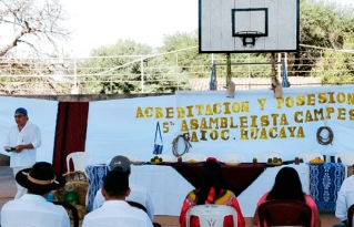 Se acredita y posesiona al 5to asambleísta del TIOC chaqueño de Huacaya