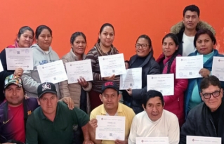 Productores y productoras de Santa Cruz y Chuquisaca se capacitan en gestión de emprendimientos