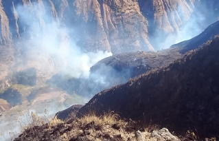 Torotoro: incendio deja una víctima fatal, familias damnificadas y graves daños ambientales