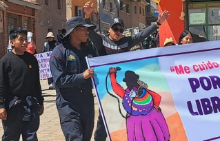 San Pedro de Totora moviliza a más de 200 personas en campaña por el Día Internacional de la Eliminación de la Violencia contra las Mujeres
